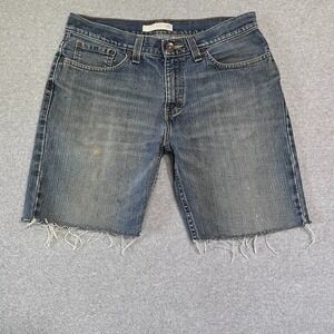 Route 66 Shorts Mens 32 Cutoffs Low Rise 8" Inseam Distressed Grunge Denim